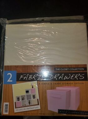 Fabric Drawers Set - Light Yellow (2-Pack)